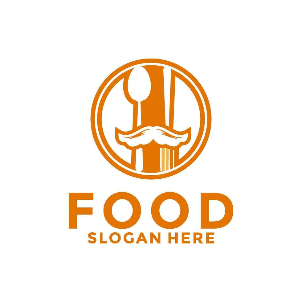 mat logotyp design, kök, restaurang, Kafé och matlagning logotyp vektor mall