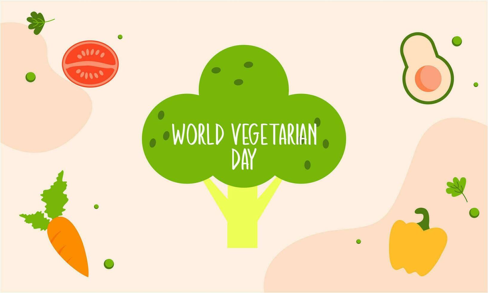 värld vegetarian dag firande bakgrund vektor