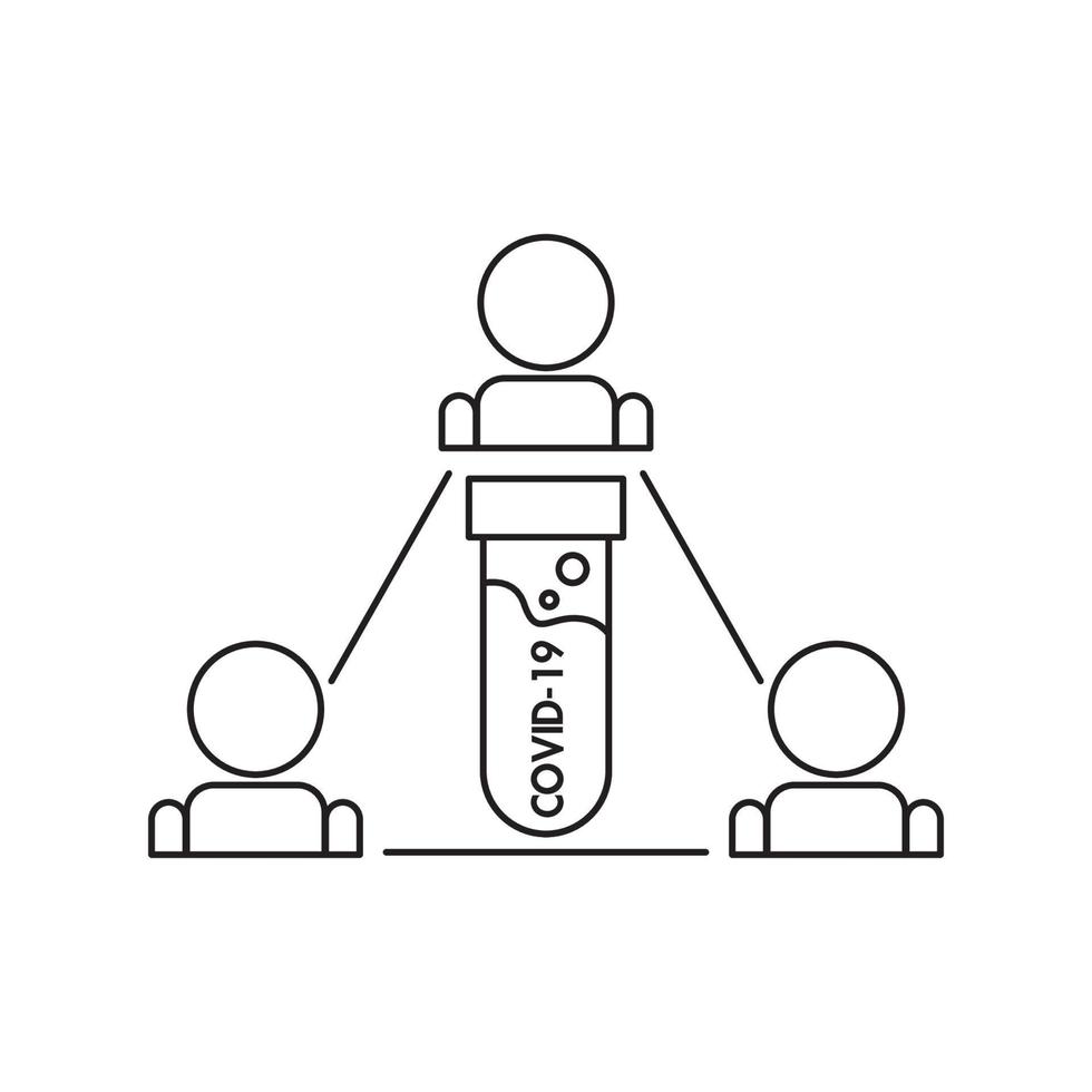 ikoner på temat corona virus covid 19 - stanna hemma vektor logotyp illustration