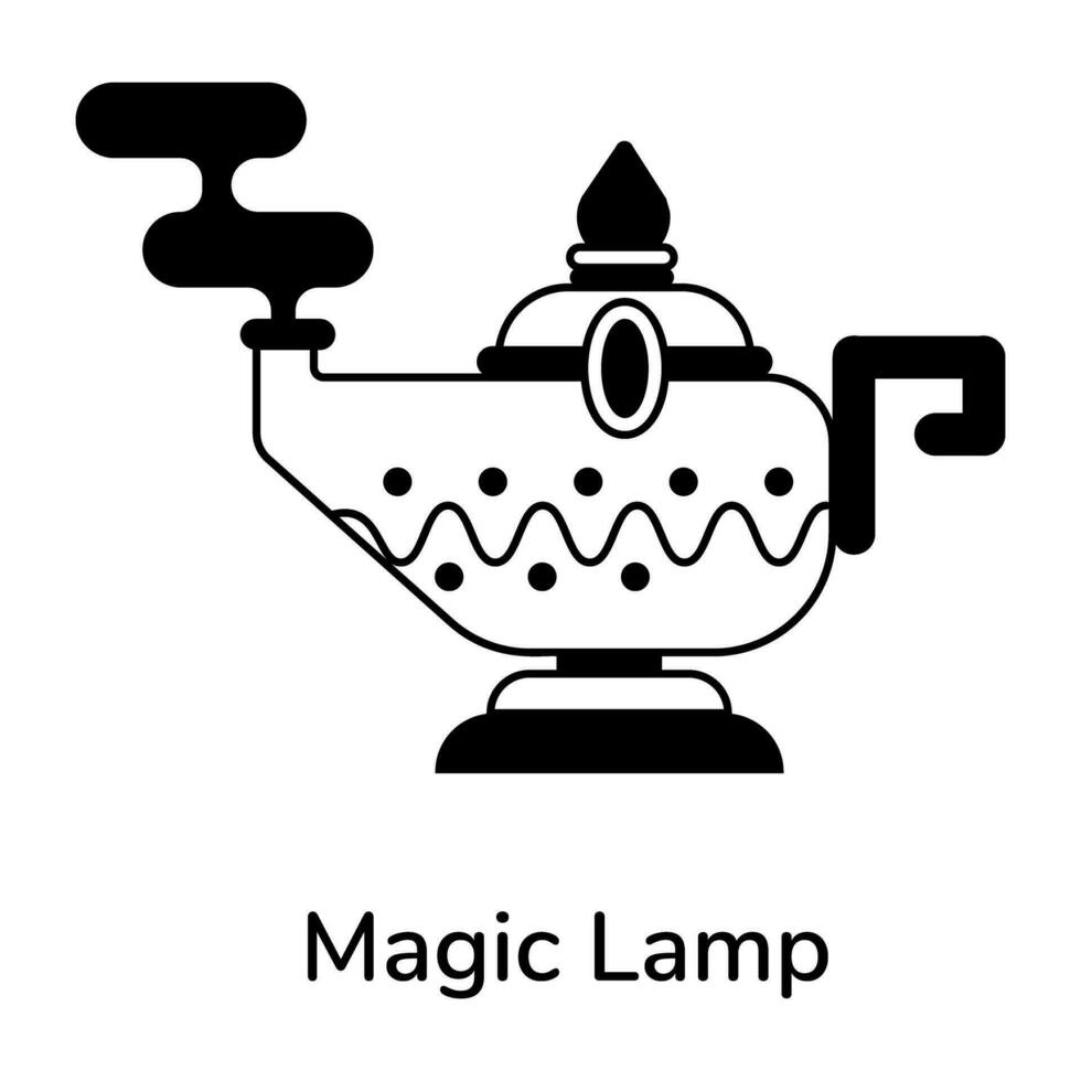 trendig magi lampa vektor
