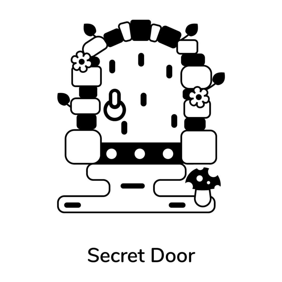 modisch Geheimnis Tür vektor