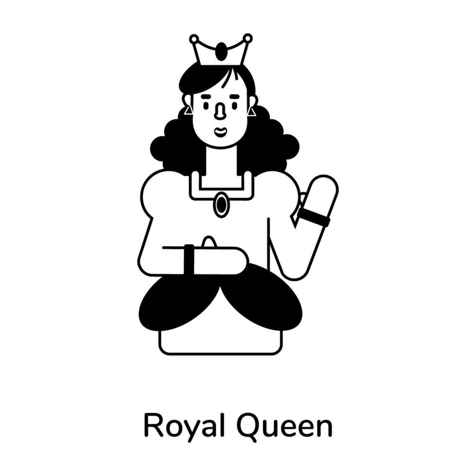 trendig kunglig drottning vektor