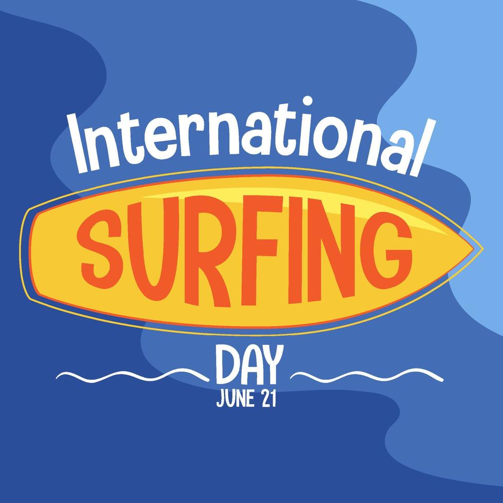 internationella surfdagens banner vektor