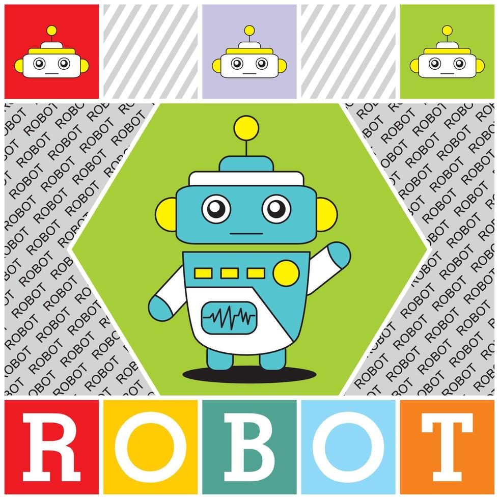 printrobot logotyp vektor illustration - framtida teknik - artificiell intelligens - bäst för ditt företag maskot