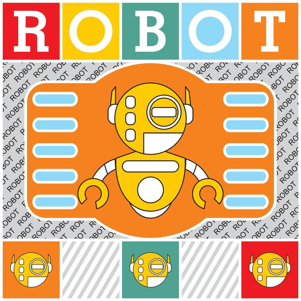 printrobot-Logo-Vektorillustration - Zukunftstechnologie - künstliche Intelligenz - am besten für Ihr Geschäftsmaskottchen vektor