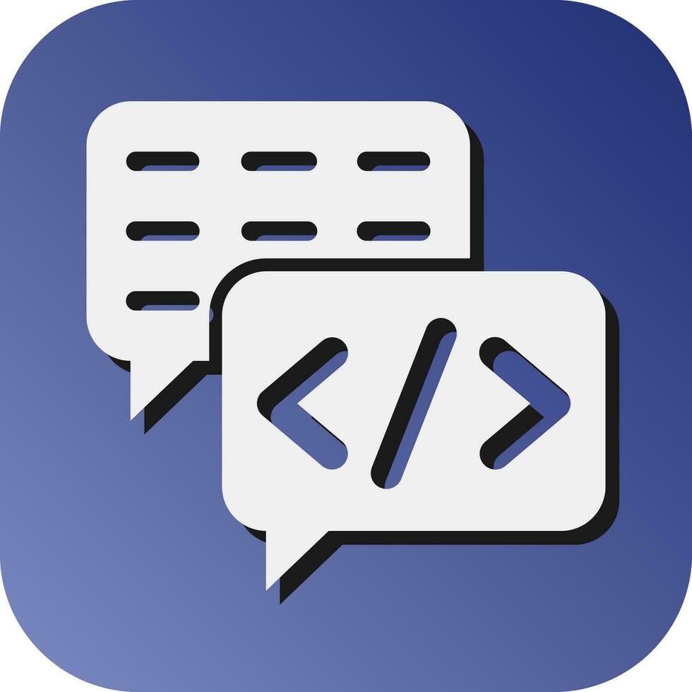 chatbot vektor glyf lutning bakgrund ikon för personlig och kommersiell använda sig av.