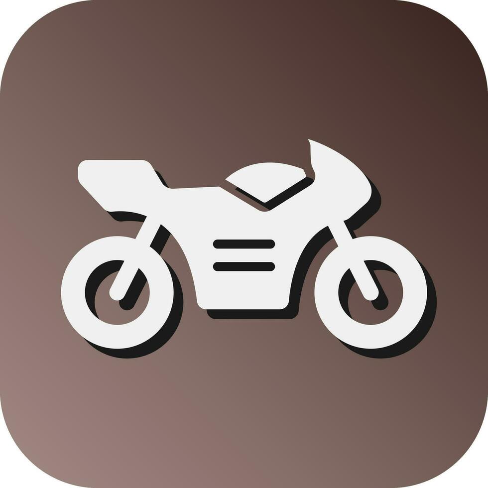 Motorrad Vektor Glyphe Gradient Hintergrund Symbol zum persönlich und kommerziell verwenden.
