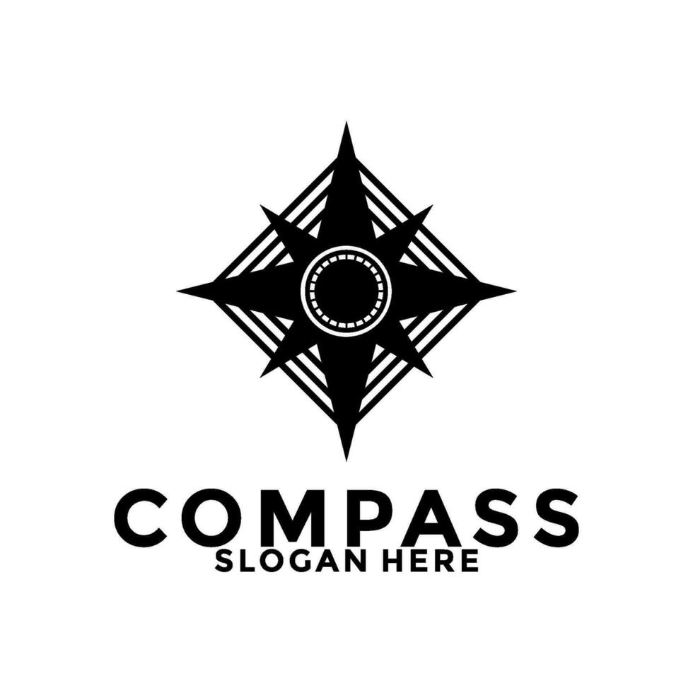 Kompass Logo Design Vektor, kreativ Idee Kompass oder Navigation Logo Symbol Vorlage vektor