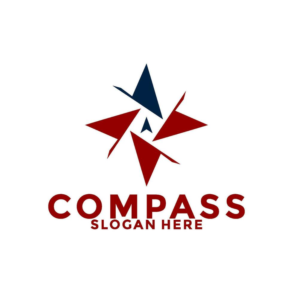 Kompass Logo Design Vektor, kreativ Idee Kompass oder Navigation Logo Symbol Vorlage vektor