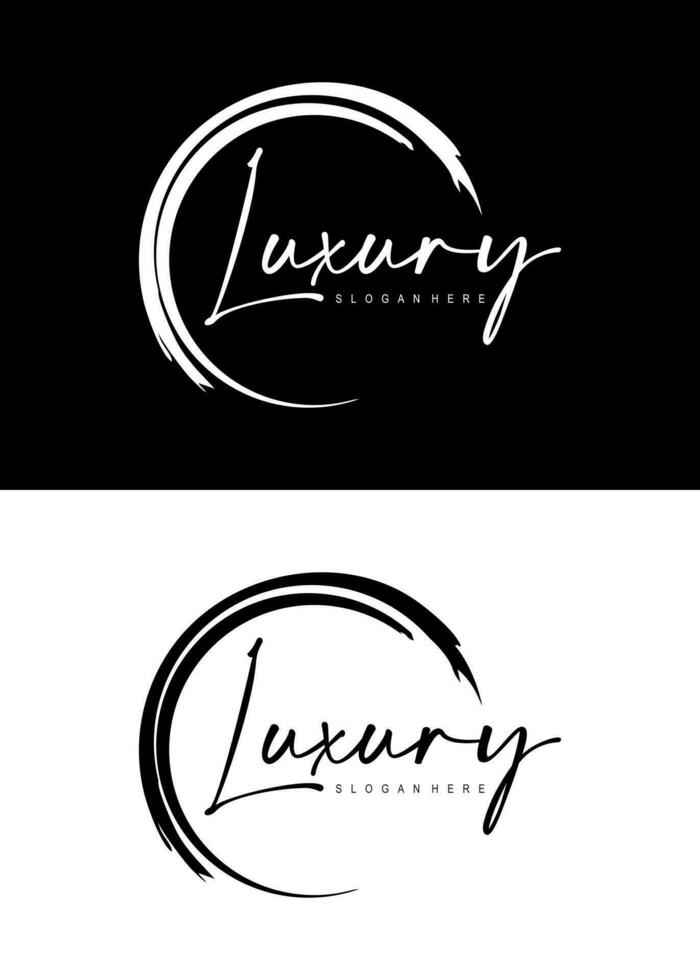 Ornament Luxus Vektor Logo Design