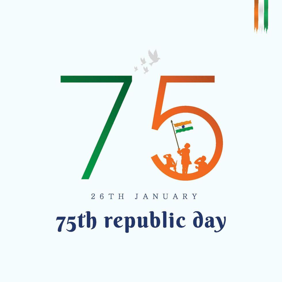 indisk republik dag, 26 januari, vektor, illustration, firande, affisch, blomma, armé, Indien, glad, flagga, hälsning kort, baner, posta design. vektor