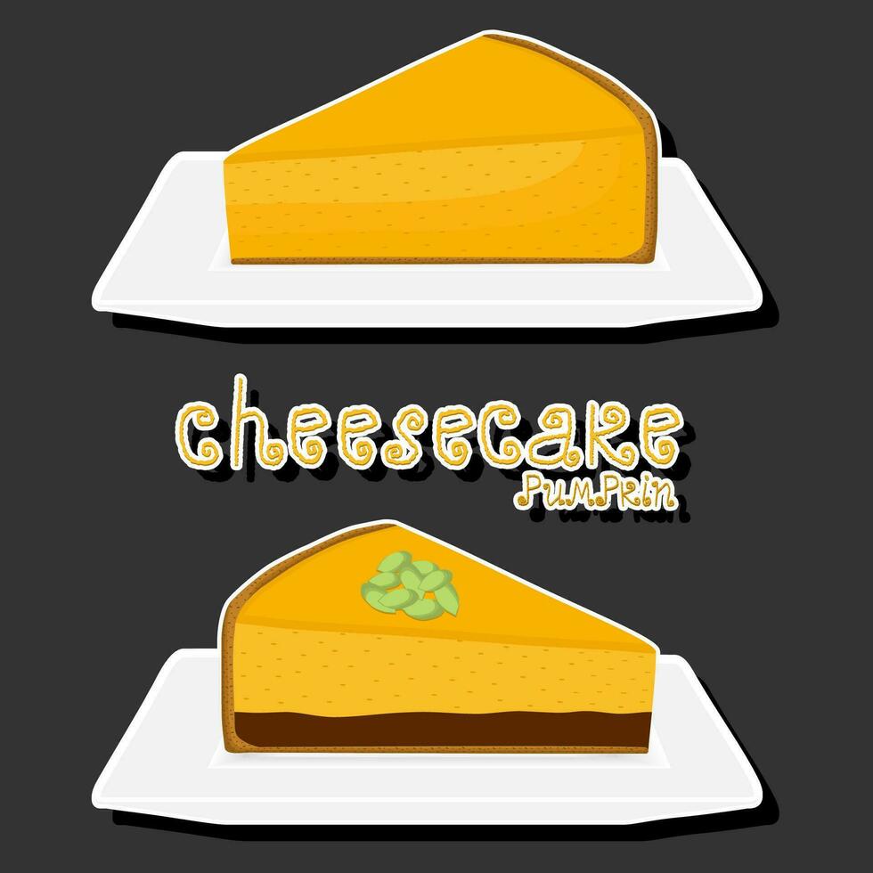 illustration på tema färsk ljuv gott cheesecake av bestående olika Ingredienser vektor