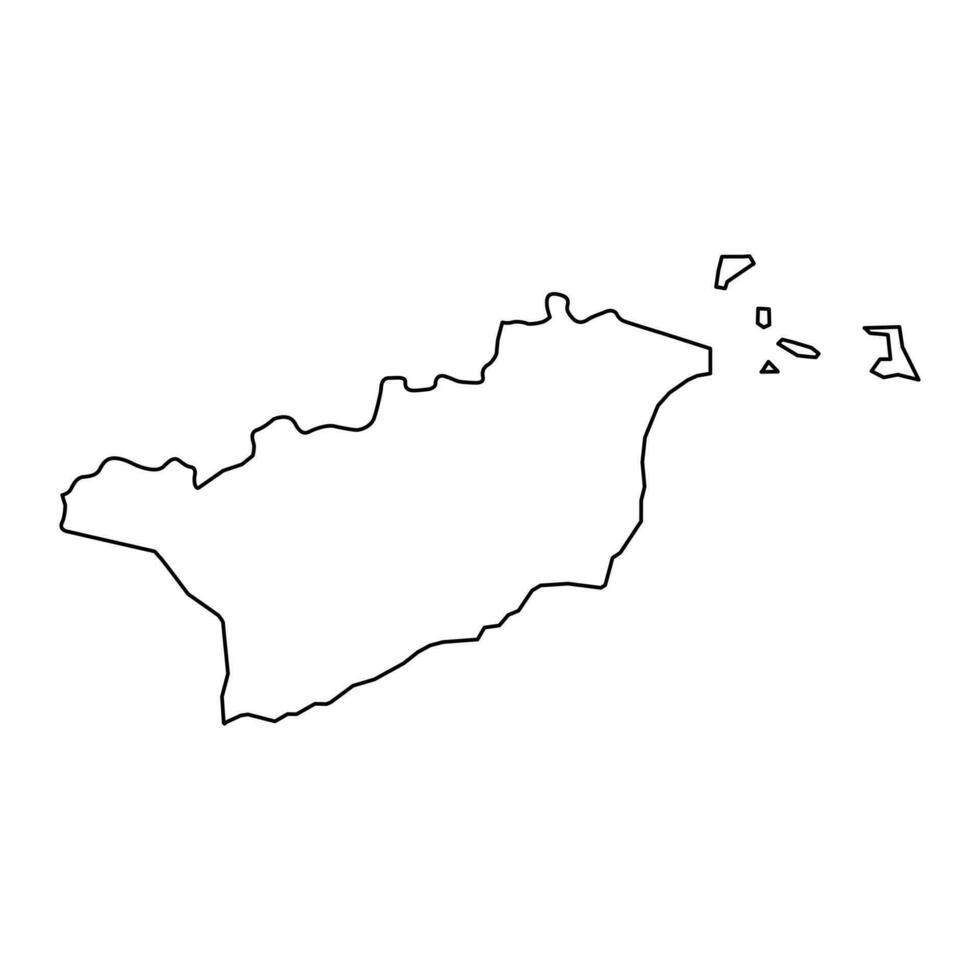 Larnaca Kreis Karte, administrative Aufteilung von Republik von Zypern. Vektor Illustration.