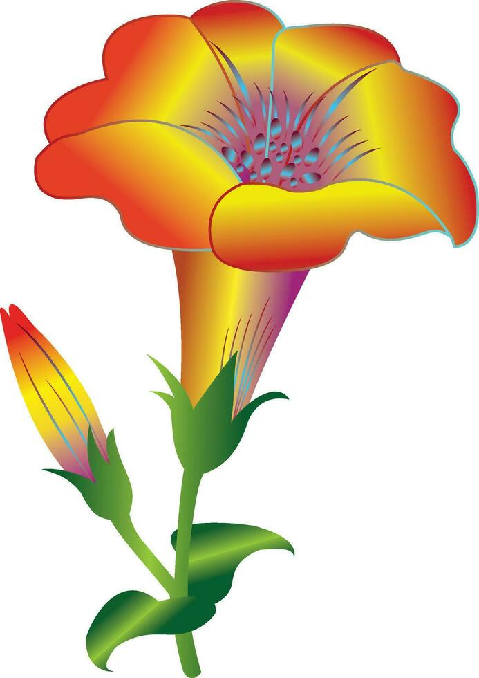 Illustration von Blume Vektor Design auf ein Weiß Hintergrund