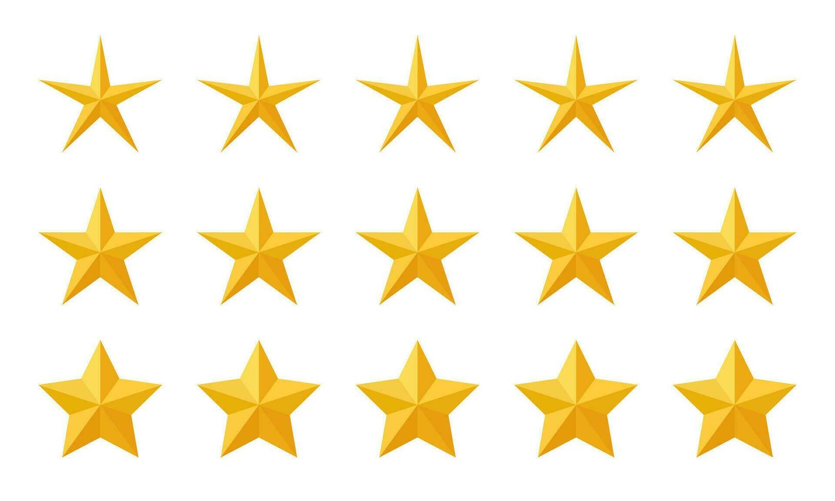 fünf 3d Star Rezension Symbol. Kunde Befriedigung Feedback Vektor