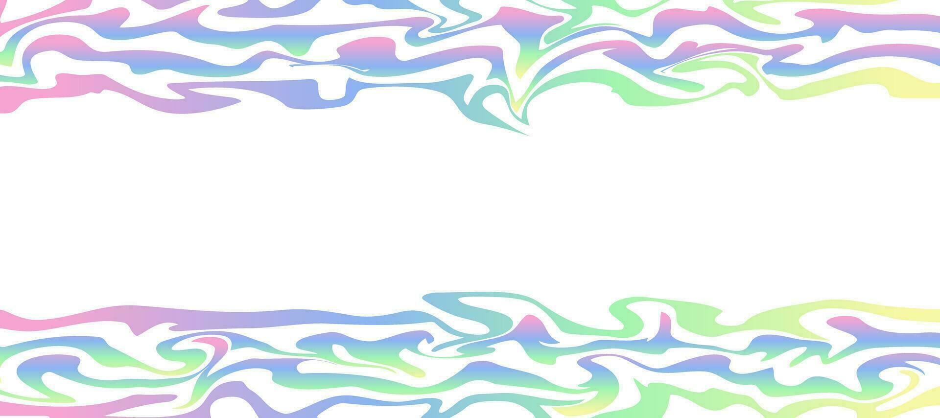 abstrakt diagonal Wellen Regenbogen Rand Rahmen Hintergrund vektor