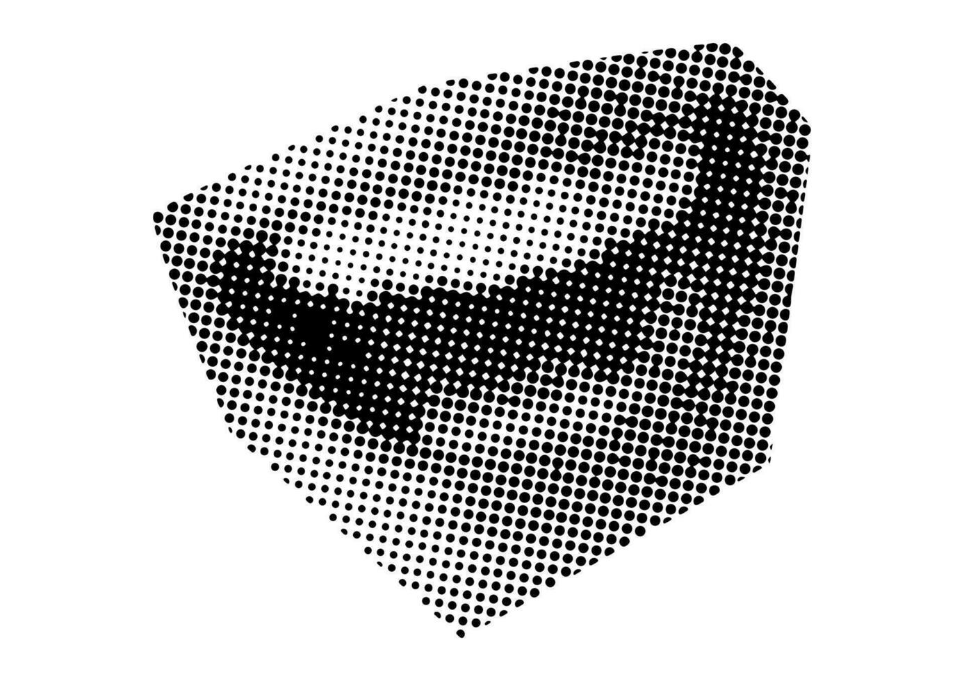 mun och mun, leende, tunga, prickar punk- y2k svart och vit collage element vektor