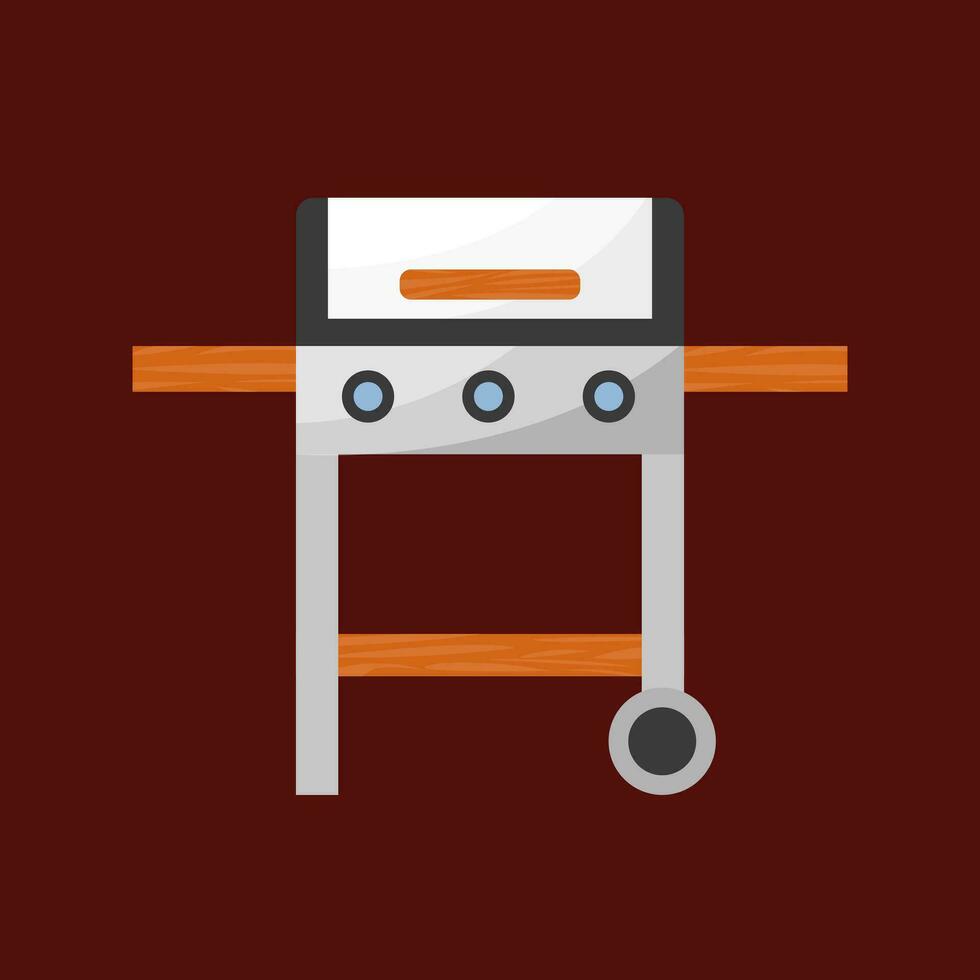 utegrill grill platt stil vektor ClipArt