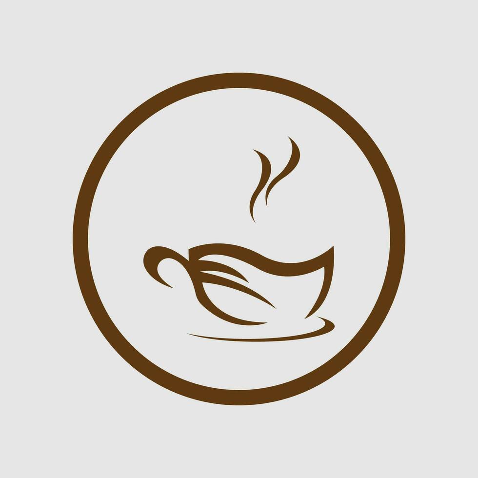 Kaffee Tasse Logo Vektor Symbol Illustration Design