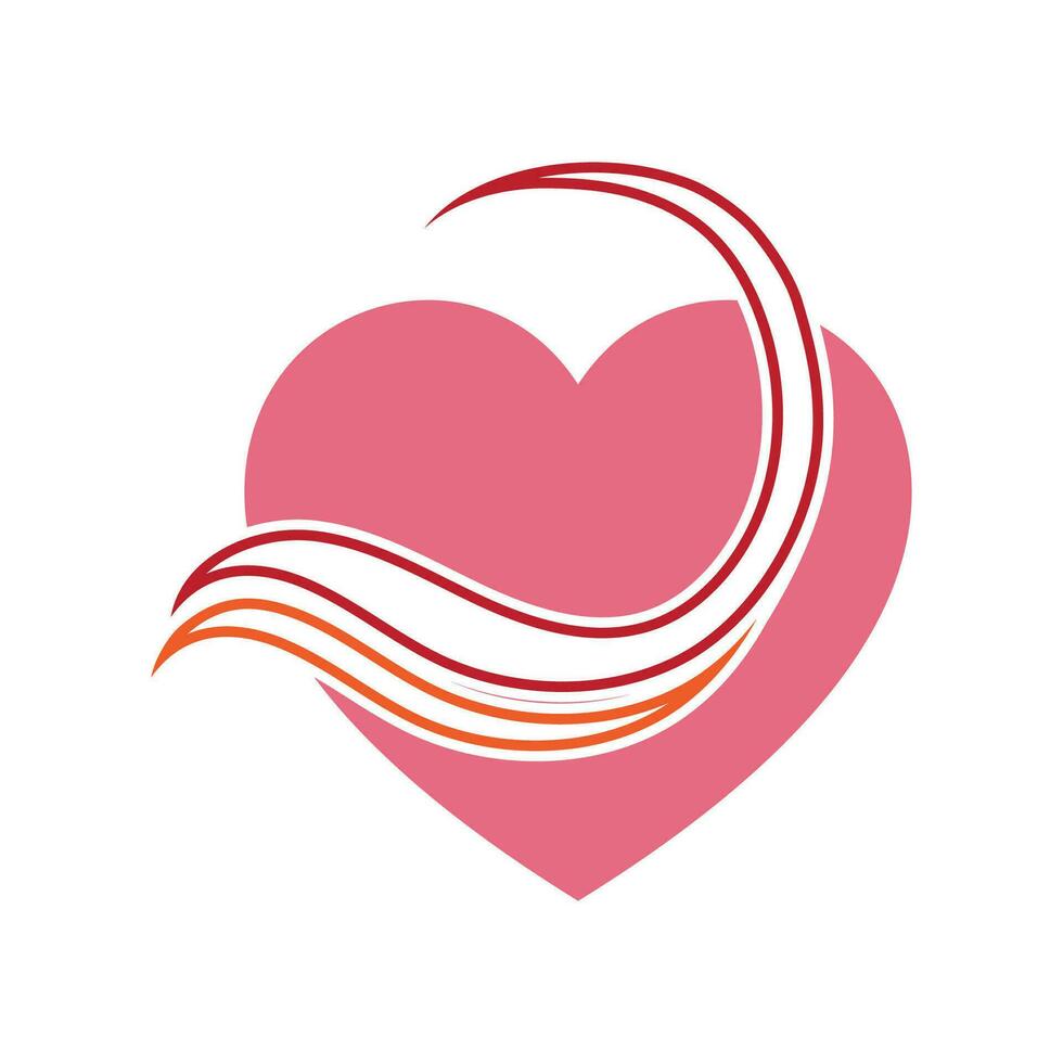 Herz, Symbol von Liebe und Valentinstag Tag. eben rot Symbol isoliert auf Hintergrund Vektor Illustration