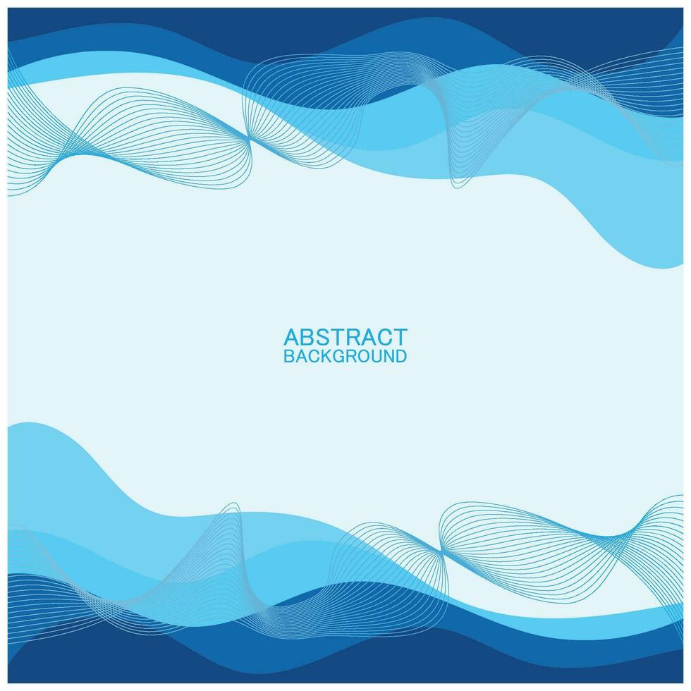 abstraktes Strandwellenhintergrunddesign mit blauer Vektorkombination, Konzeptdesign für Buchumschlag, Tapete, Swimmingpool, Marine, See vektor