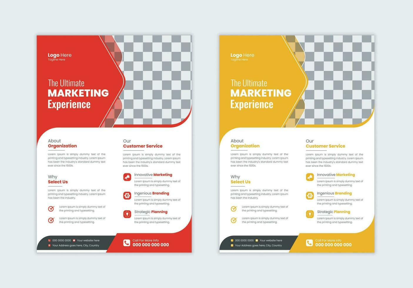 korporativ Geschäft Flyer Vorlage Design, Geschäft Marketing Flyer. wachsen Ihre Geschäft Digital Marketing Neu Flyer. vektor