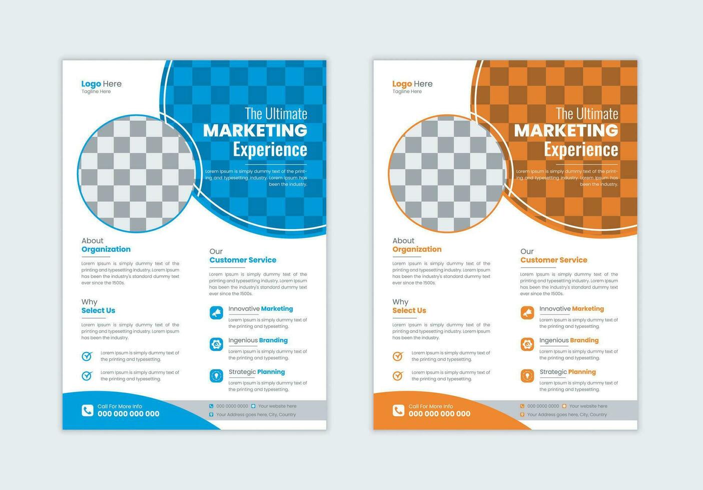 korporativ Geschäft Flyer Vorlage Design, Geschäft Marketing Flyer. wachsen Ihre Geschäft Digital Marketing Neu Flyer. vektor