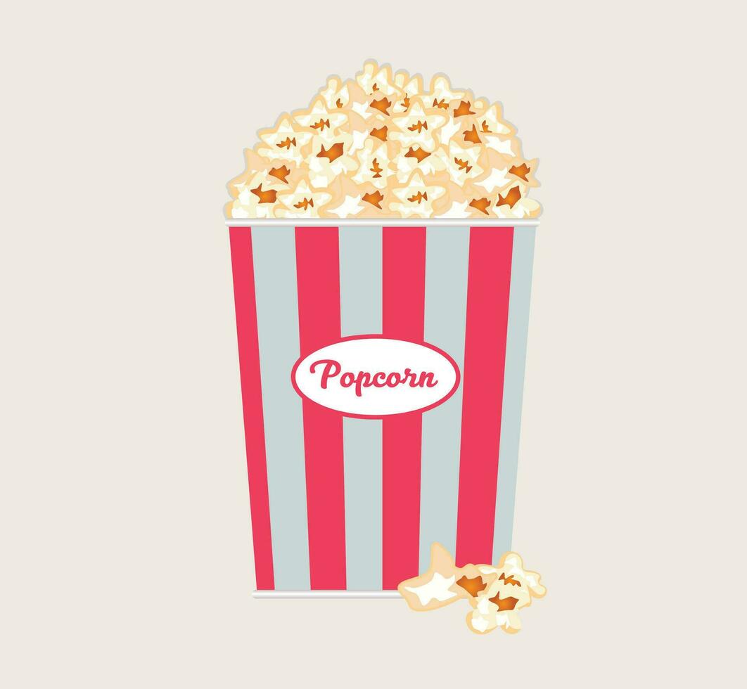 Popcorn Geschäft Logo Jahrgang Abzeichen Logo. vektor