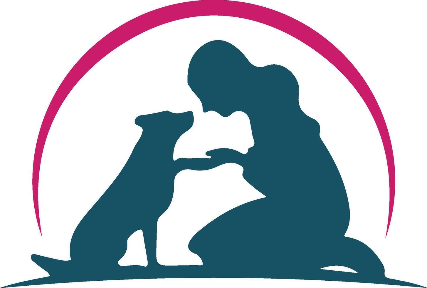 Hund Liebhaber Logo Design vektor