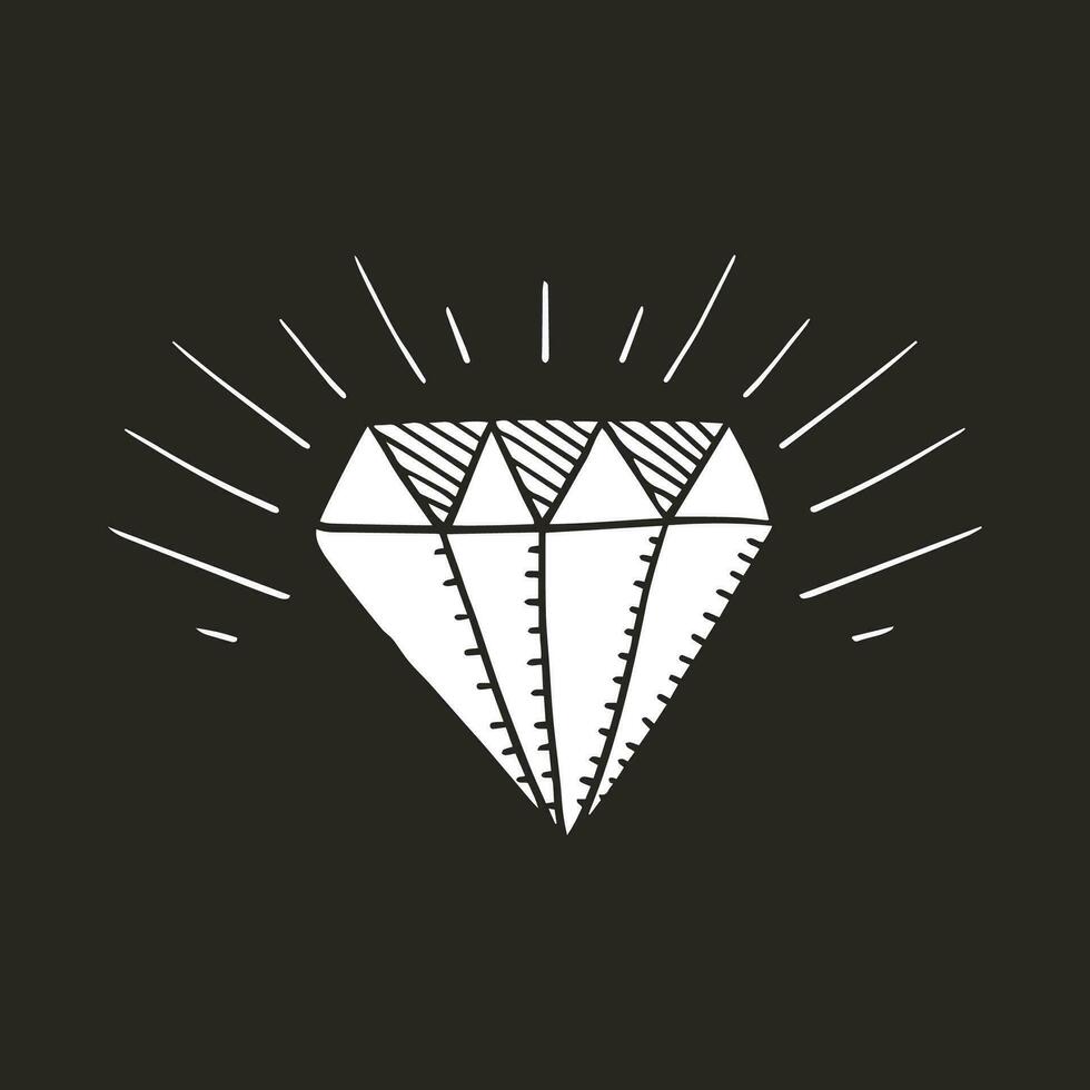 Grunge Diamant Symbol Vektor Illustration