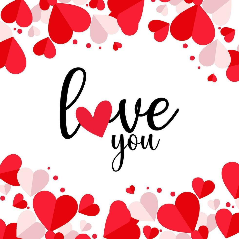 Valentinsgrüße Tag Hintergrund mit Liebe Sie Typografie vektor