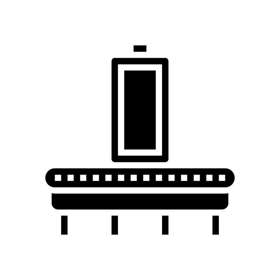 Batterie Herstellung Glyphe Symbol Vektor Illustration