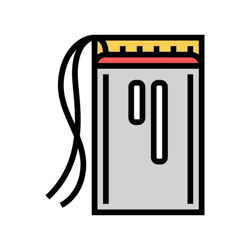 wiederaufladbar Batterie Farbe Symbol Vektor Illustration