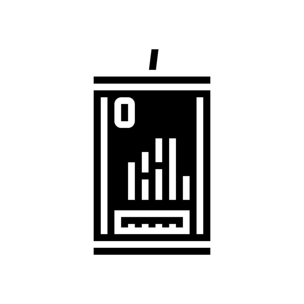 Clever Batterie Glyphe Symbol Vektor Illustration