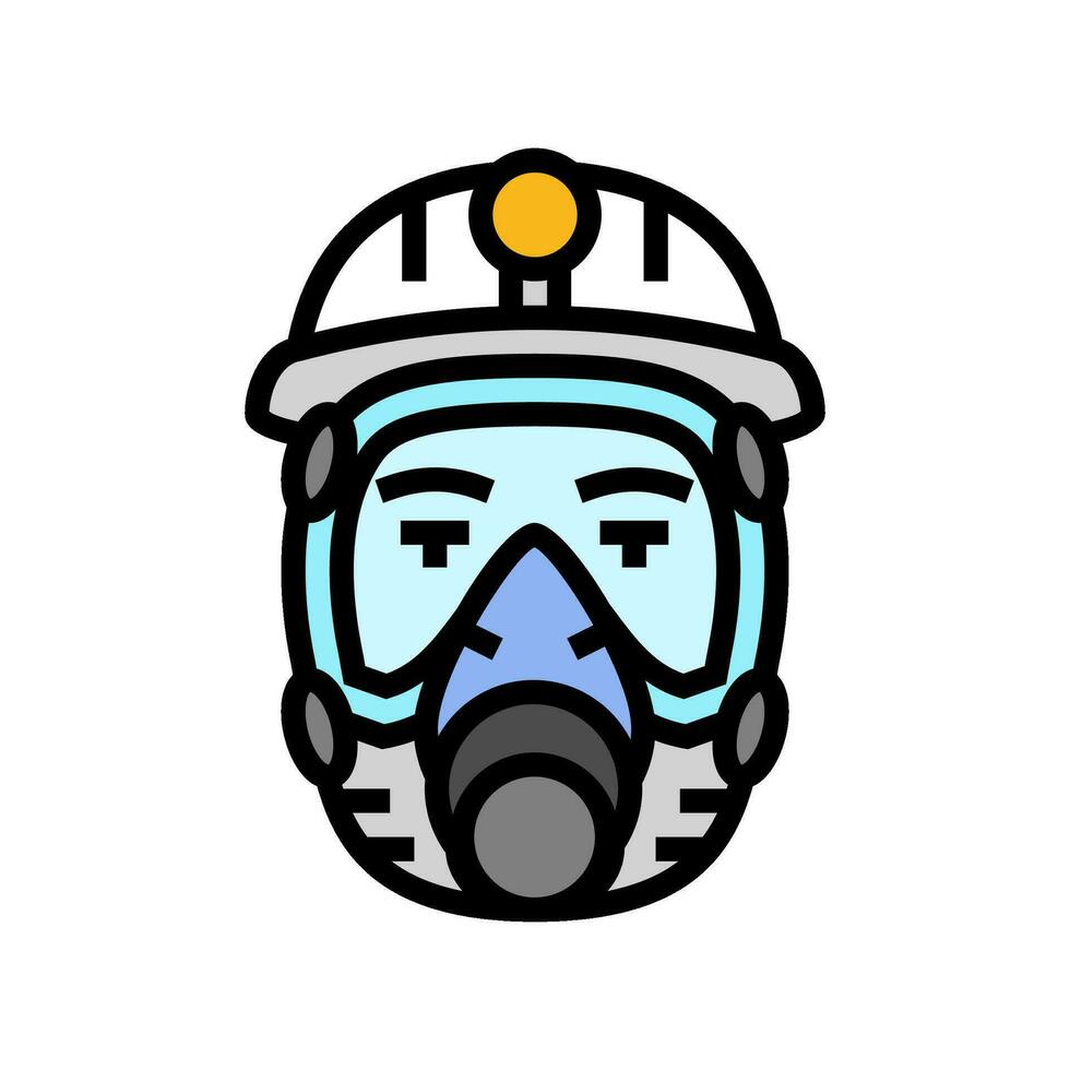 brytning mask ansikte Färg ikon vektor illustration