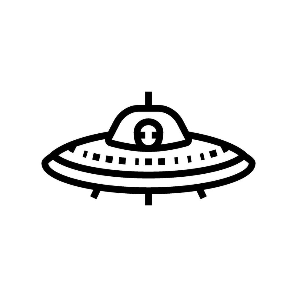 Außerirdischer Leben Raum Erkundung Linie Symbol Vektor Illustration