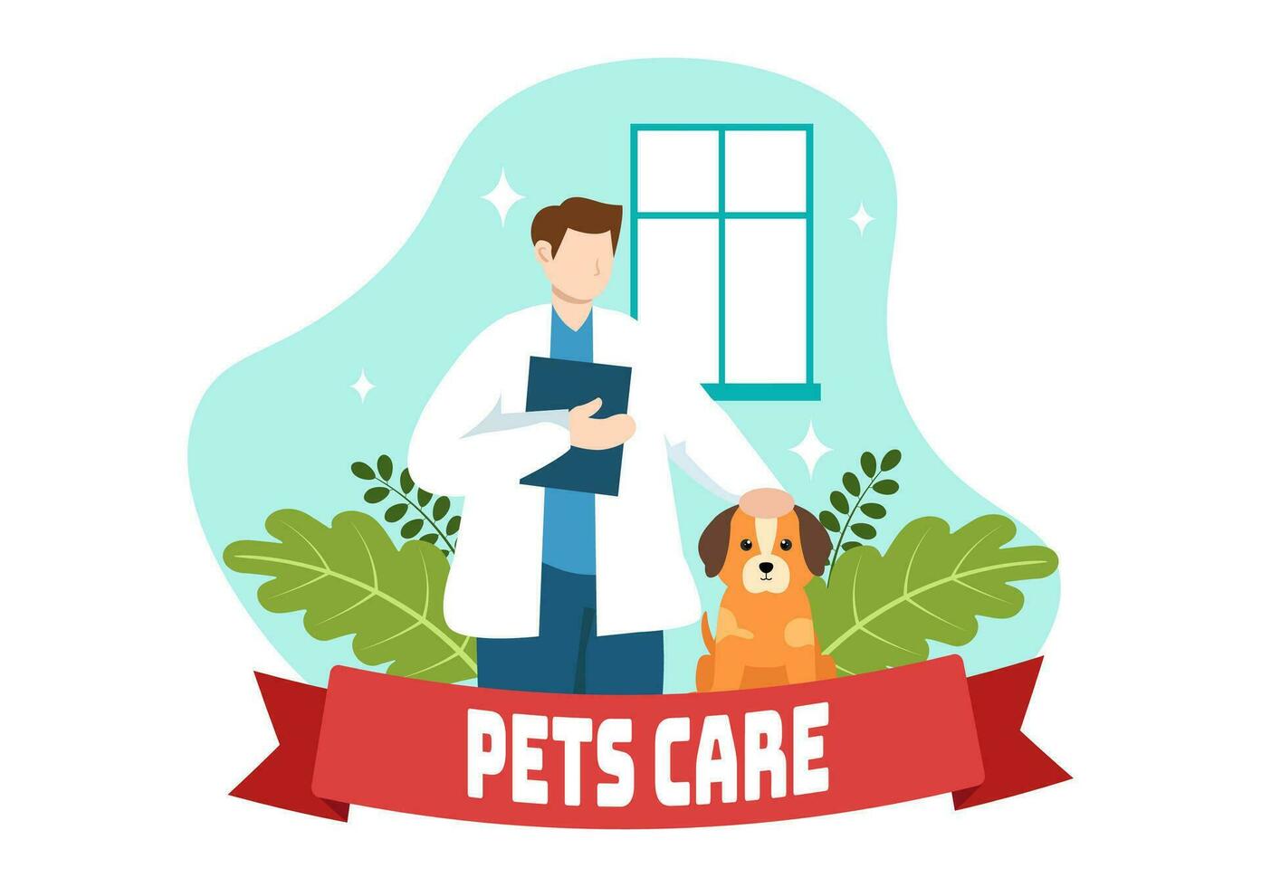 Haustiere Pflege Vektor Illustration mit Tier Schutz oder Tierarzt Klinik zum nehmen Pflege von Hund oder Katze im Gesundheitswesen eben Karikatur Hintergrund Design