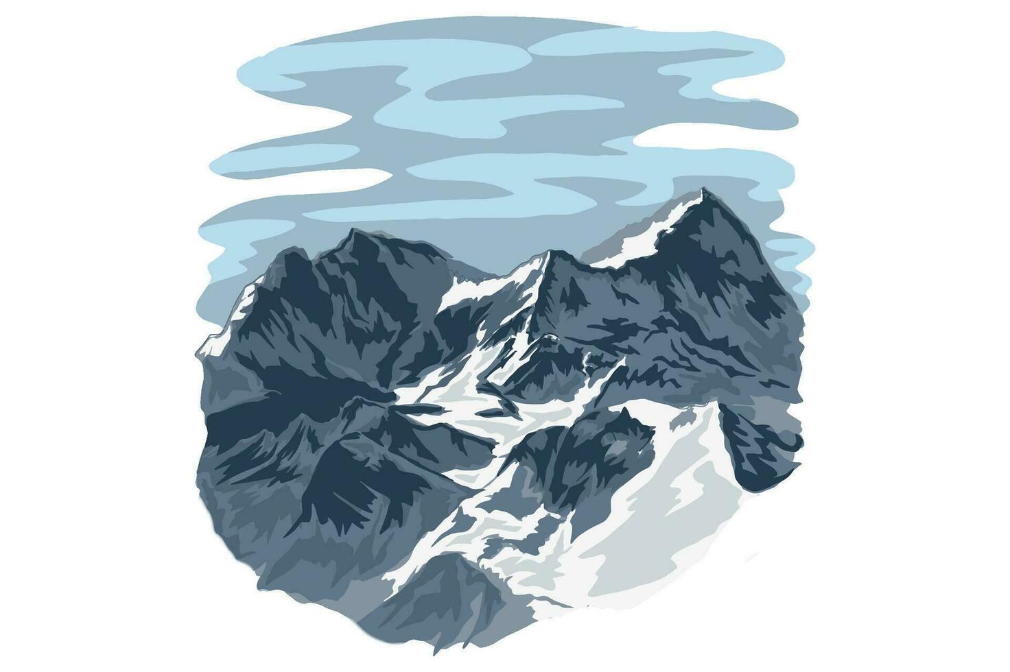 Everest Berg Vektor Kunst