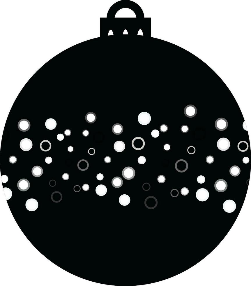 jul struntsak siluett, semester tid spår trä jul prydnad dekor, svart och vit jul träd kjolar och krage vektor
