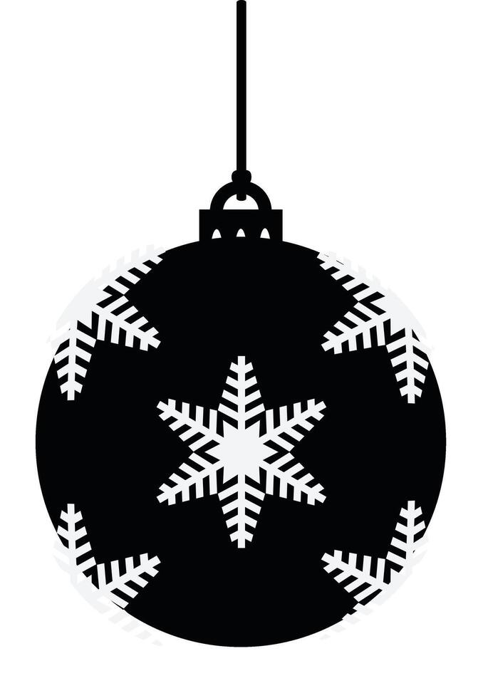 Weihnachten Baum Spielzeug Symbol schwarz Silhouette von Weihnachten Ball, Weihnachten Ornament Silhouette, schwarz Silhouette von Weihnachten Kugel, schwarz Weihnachten Baum Spielzeug oder Ball vektor