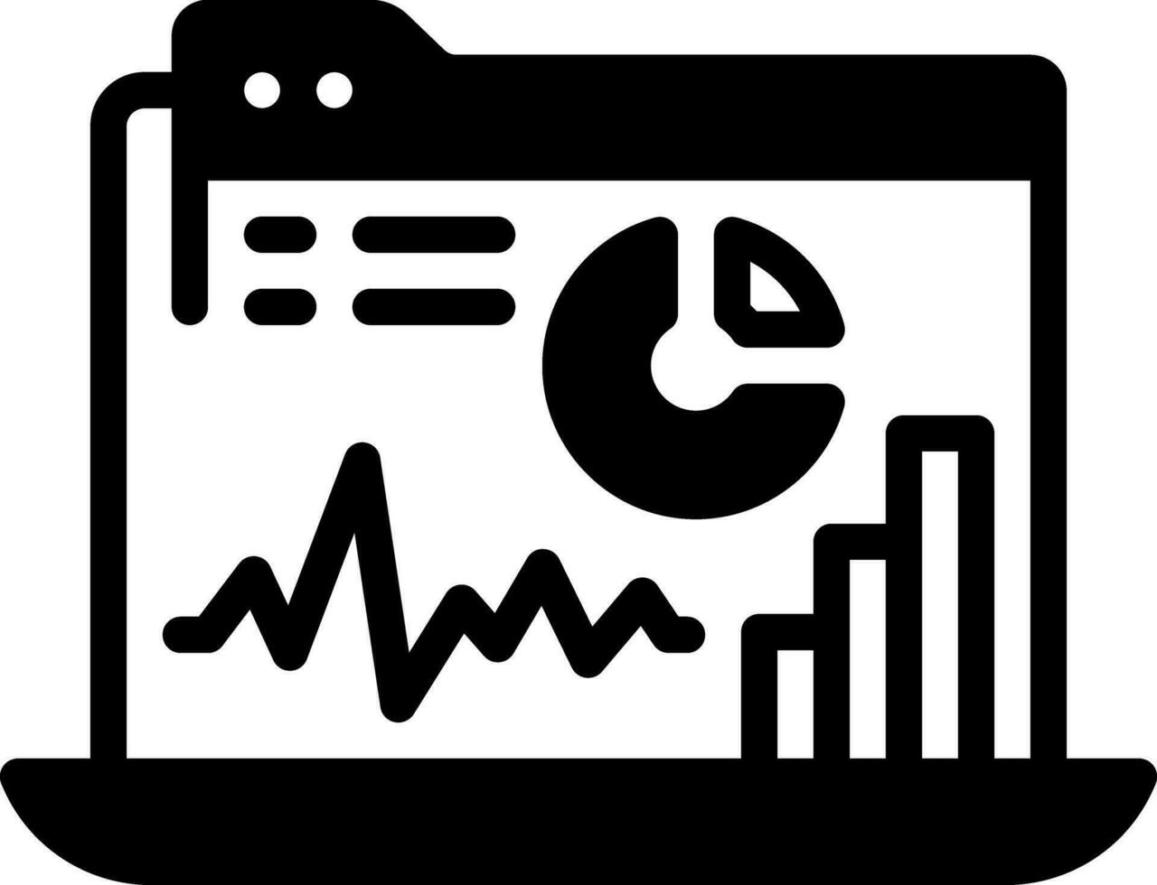 fast ikon för diagram vektor
