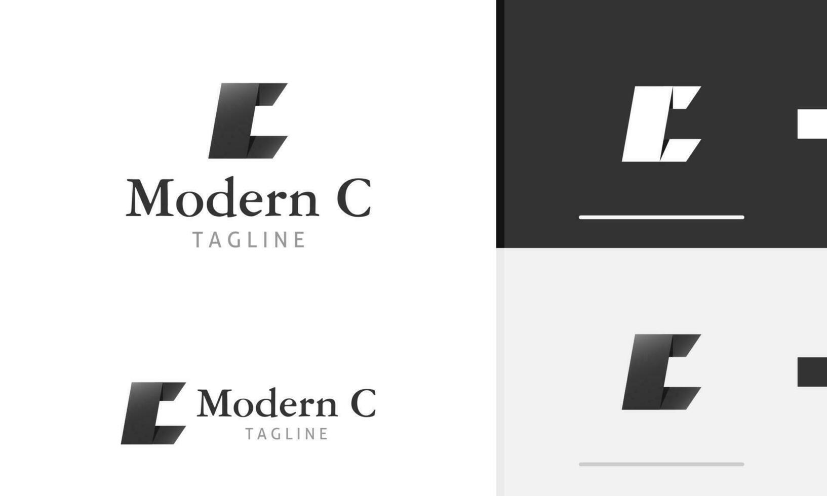 Logo Design Symbol von geometrisch Alphabet Initiale Brief c zum Geschäft Marke Unternehmen Identität vektor