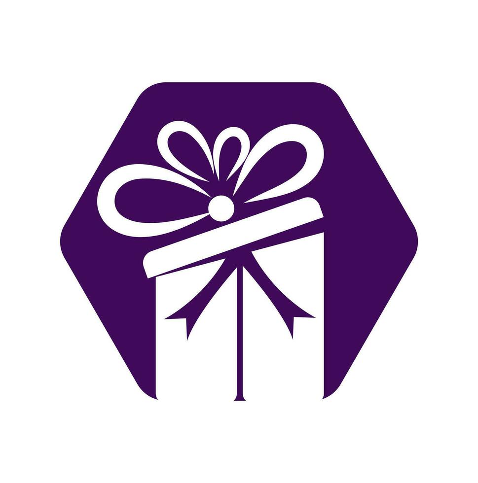 Geschenk Box Vektor Logo Design.