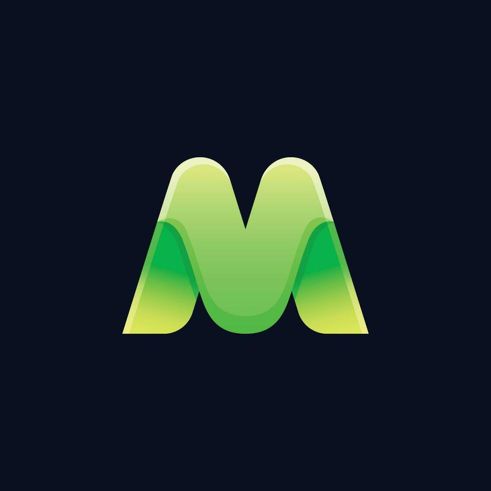 m brev logotyp design vektor , m initialer logotyp design proffs vektor modern och kreativ