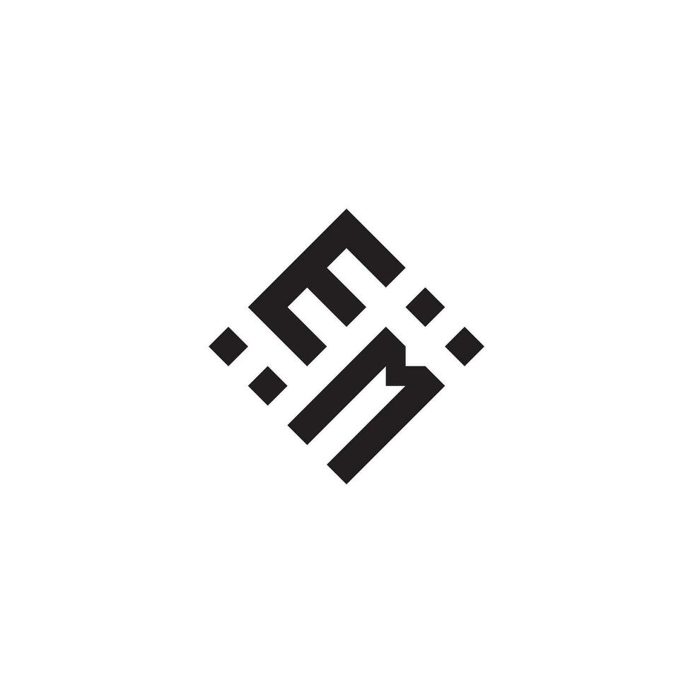 mich geometrisch Logo Initiale Konzept mit hoch Qualität Logo Design vektor