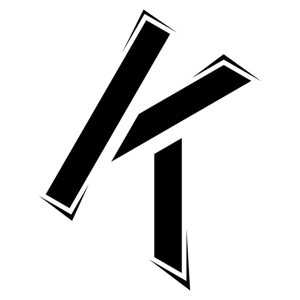 brev k ikon logotyp design vektor