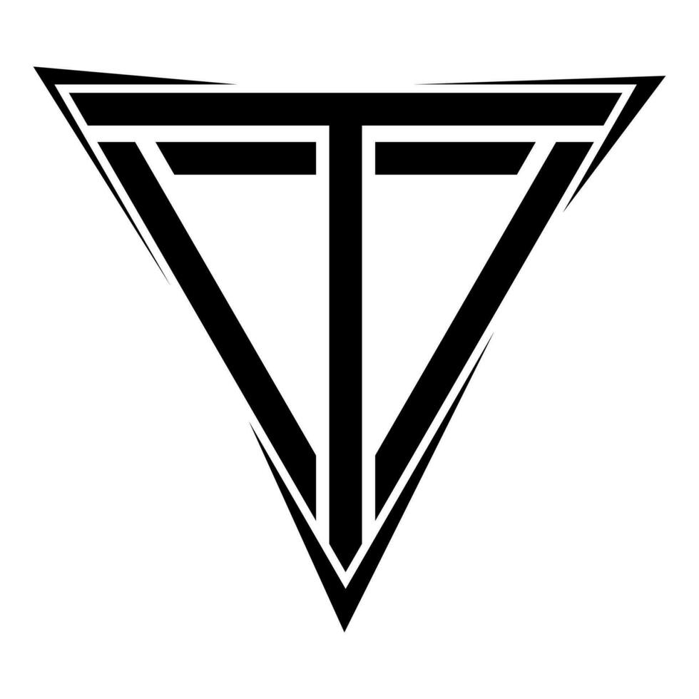 brev t monogram ikon logotyp design vektor
