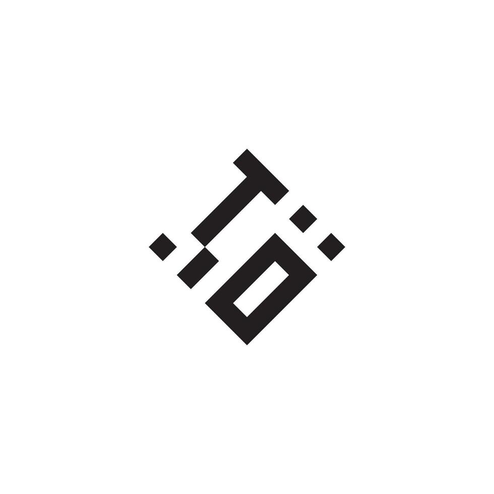 ot geometrisch Logo Initiale Konzept mit hoch Qualität Logo Design vektor