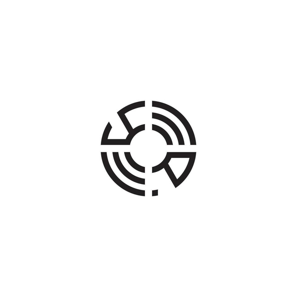 py cirkel linje logotyp första begrepp med hög kvalitet logotyp design vektor