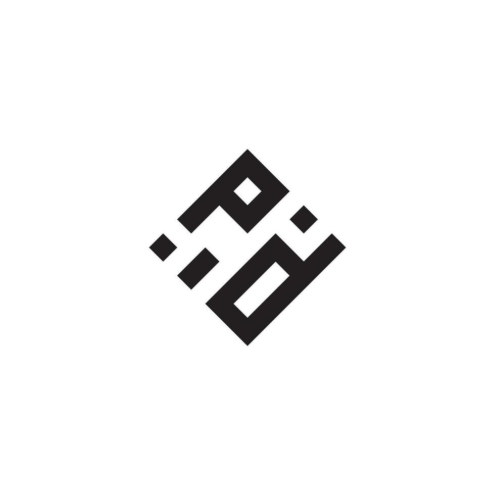 dp geometrisk logotyp första begrepp med hög kvalitet logotyp design vektor